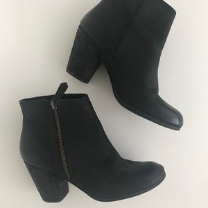bp Black Leather Booties - 6.5